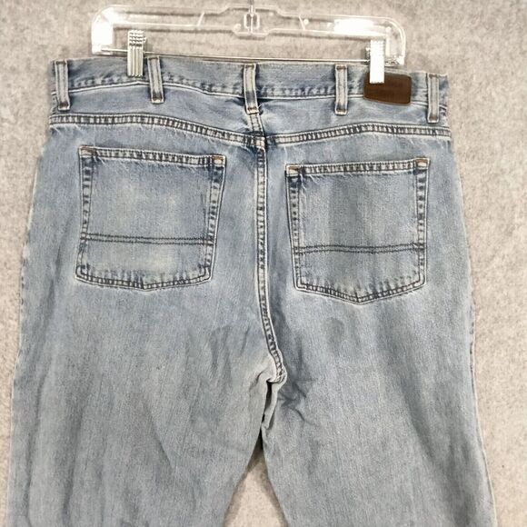 LL Bean Straight Leg Jeans Mens Size 38 x 30 Blue StoneWash Relaxed Fit Vintage - Picture 8 of 10